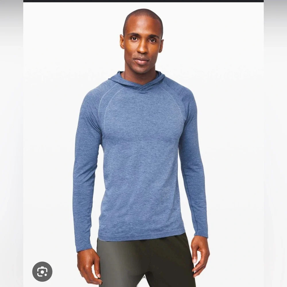 LULULEMON Metal Vent Tech Hoodie 2.0 Midnight Shadow/Tempest Blue Large